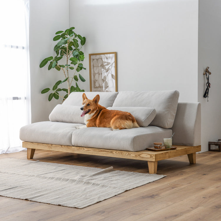 フラッフィル 3人掛けソファ 幅184cm スロープ付 ペット対応 カバーリング