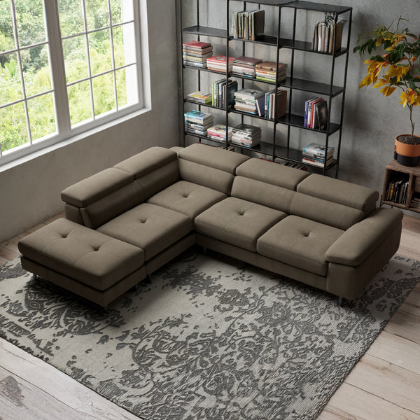 ロブスト　右カウチ #PLT112 ヨーロピアングレー #プライム レザーテックス #右カウチ