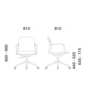 デミ オフィスチェア #ポリッシュフレーム / ブラック