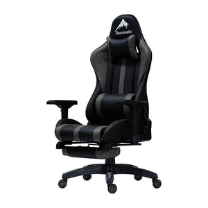 ルセル ゲーミングチェア 4Dアームレスト オットマン付 135度 #グレー