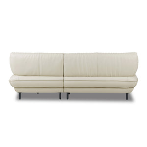 バスカロ　カウチソファ　幅232cm #SILT22 フロスホワイト（シルキーレザーテックス） #左カウチ