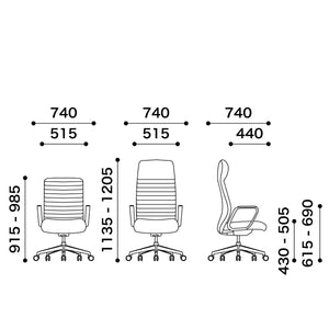 ファルミ オフィスチェア #ブラック #ハイタイプ