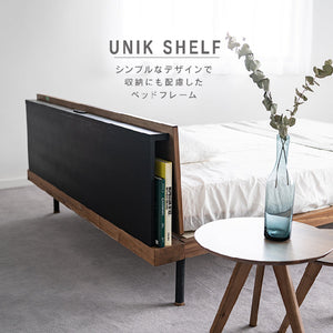 ユニック ベッドフレーム シェルフタイプ #オーク #シングル #スノコ