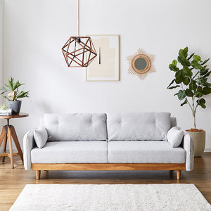 肘側面にはポケットが付いているので雑誌やリモコンなどを入れられて便利。 #ブルー