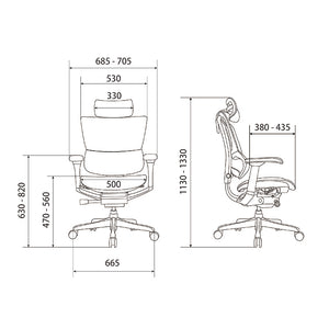 エルゴヒューマン FIT2 HAM オフィスチェア #グレーフレーム×ホワイト
