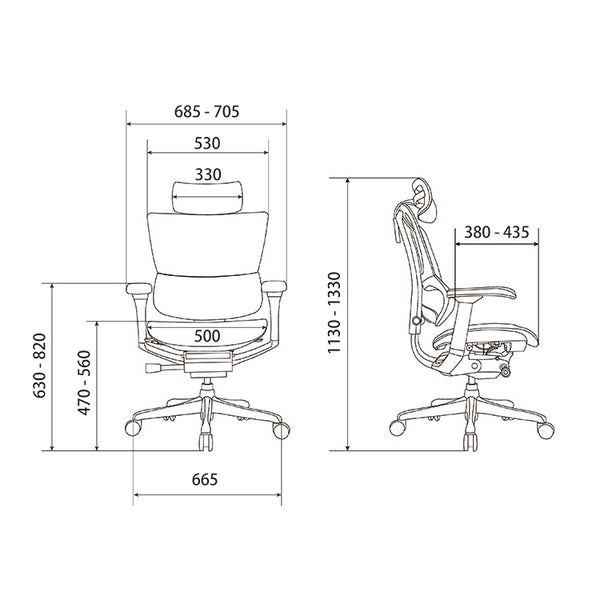 エルゴヒューマン FIT2 HAM オフィスチェア #グレーフレーム×ホワイト