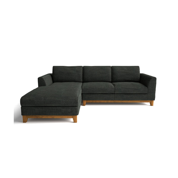 ブリスト　右スモールカウチソファ　幅219cm #A45 オリエンタルブルー（ファブリックAランク）