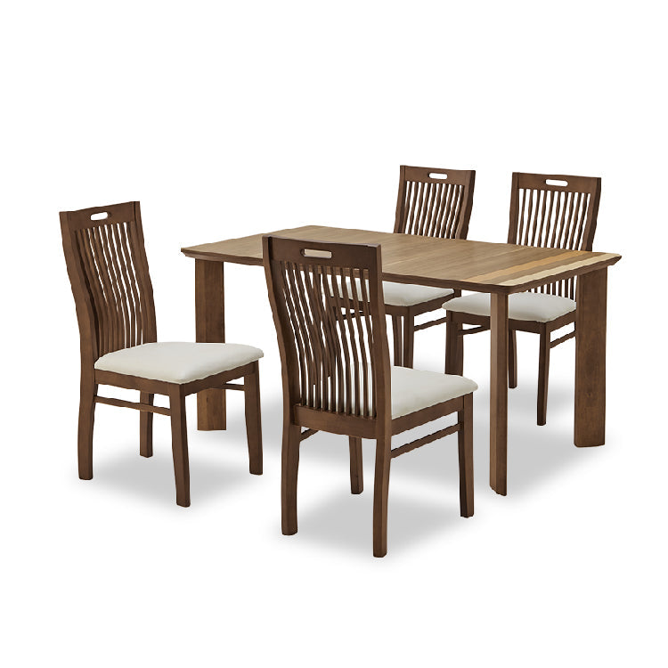 ★★送料込み★★　ダイニングテーブル　食卓テーブル　ダークブラウン エメロード ダイニング5点セット