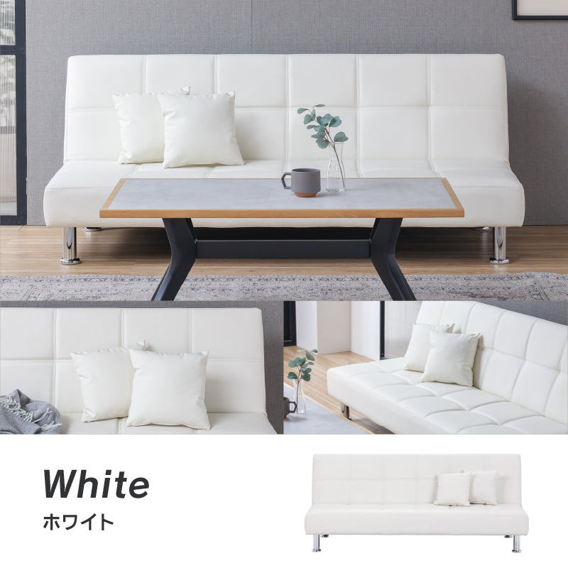 ホワイトソファ ラブソファ「モンターナ SD-476」2人掛け 布ホワイト色 #J021-5
