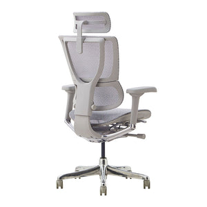 エルゴヒューマン FIT2 LPL オフィスチェア オットマン付 #グレーフレーム×ホワイト