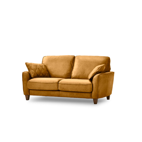 コロンバスⅡ　2人掛けソファ　幅164cm #LT01 キャメル（レザーテックス アニリン） #木脚