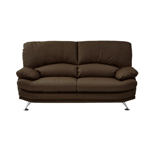 スイート⑧ 2人掛けソファ 幅150cm #ダークブラウン/本革 #スチール脚A