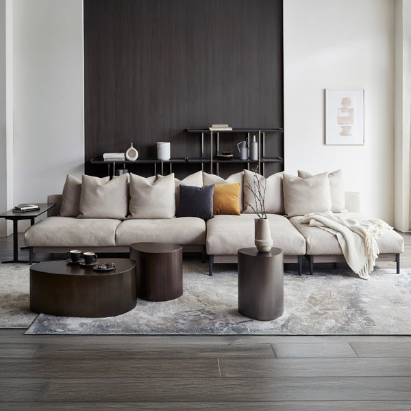 シリーズで組み合わせて、自由なレイアウトが可能。 #PLT102 インディーブルー（プライムレザーテックス）