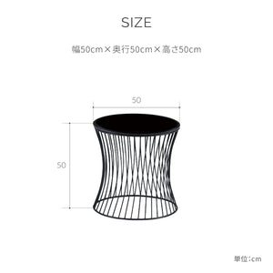 タンブル サイドテーブル #ブラック