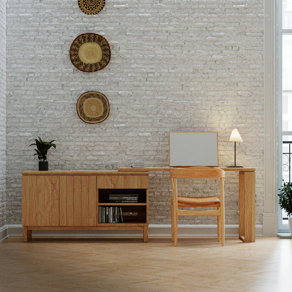 節有オークの豊かな表情が空間に自然に溶け込みます。仕上げには汚れに強いウレタン塗装を施しています。 #Default Title