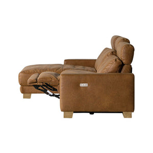 ハーデス ソファ 右カウチ オーカーブラウン（スーパーレザーテックス） #Default Title