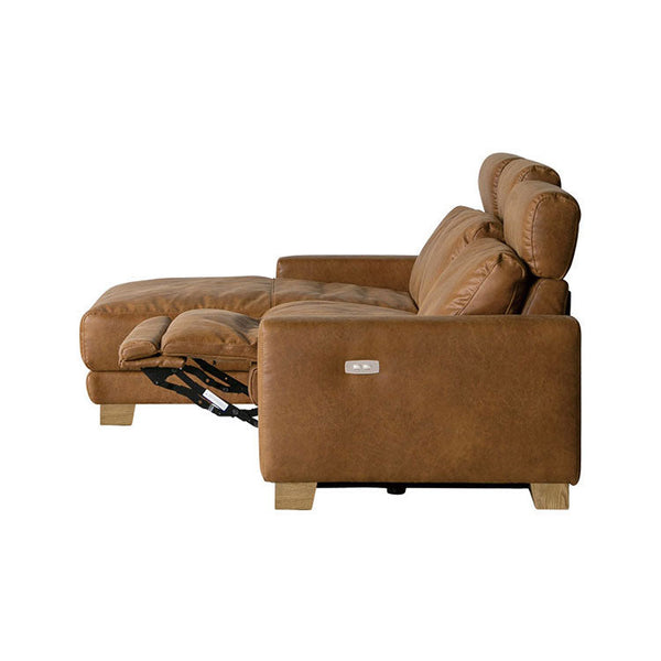 ハーデス ソファ 右カウチ オーカーブラウン（スーパーレザーテックス） #Default Title