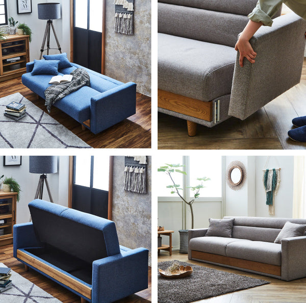 シーズ 2人掛けソファベッド #グレー