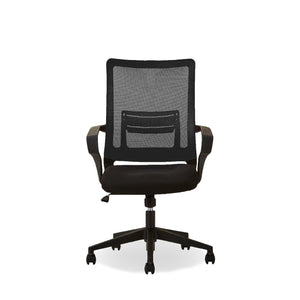 MC01 オフィスチェア ハイバック ヘッドレスト無 ランバーサポート付 #ブラック