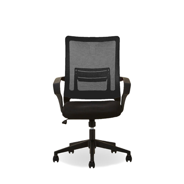 MC01 オフィスチェア ハイバック ヘッドレスト無 ランバーサポート付 #ブラック