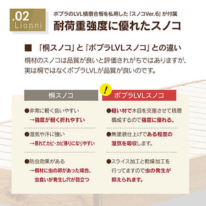 レオニ ベッドフレーム #オーク #セミダブル #スノコ