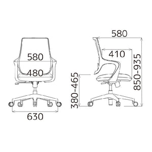 ロッティ オフィスチェア #ターコイズブルー