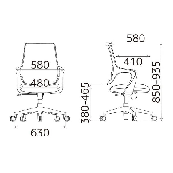 ロッティ オフィスチェア #ターコイズブルー