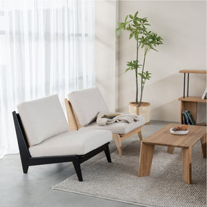 コレイト 1人掛けソファ 木製フレーム #アッシュ