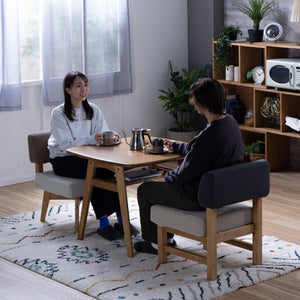 メレⅢ 1人掛け 回転ソファ #モカブラウン×ミストホワイト