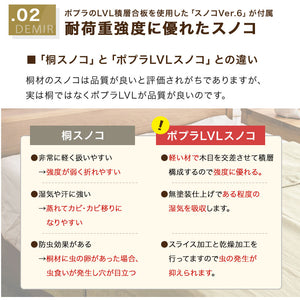 デミールⅢ ベッドフレーム レッグタイプ スノコ仕様 #ウォールナット #ダブル