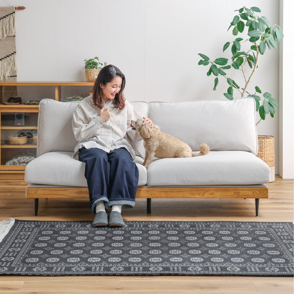 アリシア 3人掛けソファ 幅180cm #モスグリーン【ペットフレンドリー生地】