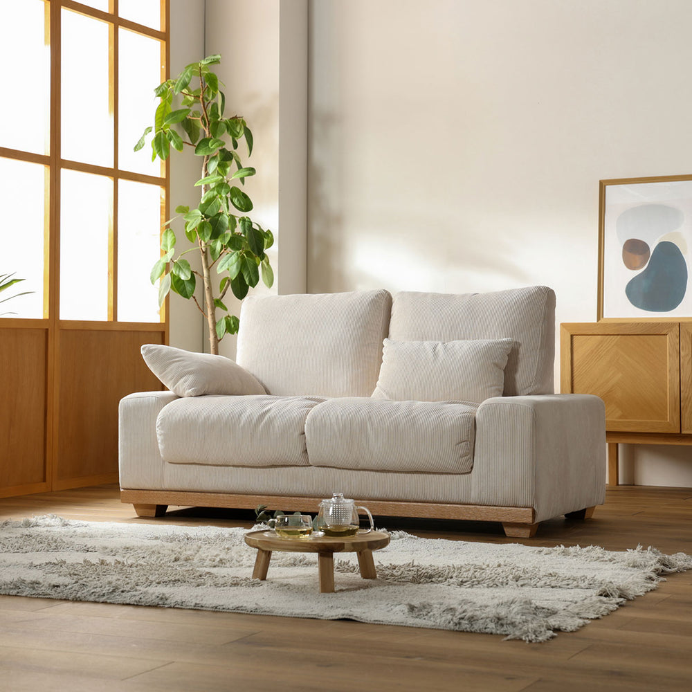 アイモ 2人掛けソファ 幅150cm ランバークッション付