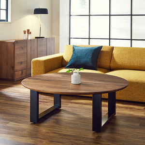 ボイルⅢ センターテーブル 幅110cm #ウォールナット #スチール脚A