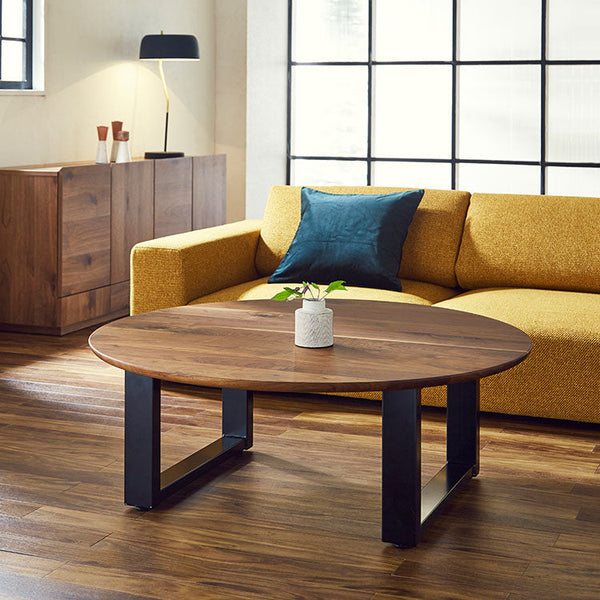 ボイルⅢ センターテーブル 幅110cm #ウォールナット #スチール脚A