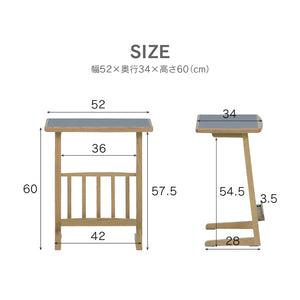 ミルファⅢ サイドテーブル #ホワイト