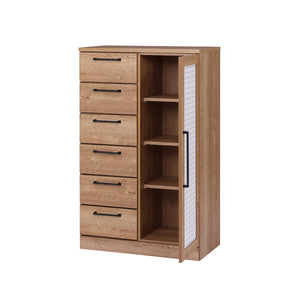 ファースト キャビネット #ウォールナット/ブラック #幅80cm