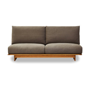 アルジ 3人掛けソファ オーク 背面2分割+座面2分割 #海松茶色