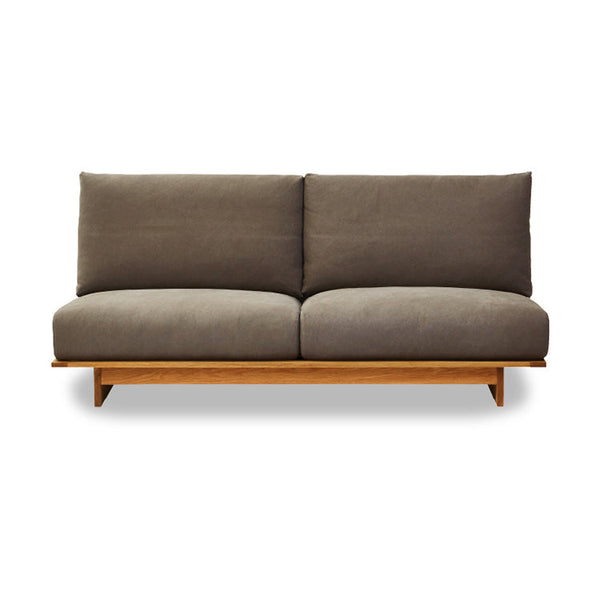 アルジ 3人掛けソファ オーク 背面2分割+座面2分割 #海松茶色