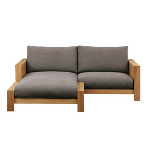 エンギ 3人掛け カウチソファ 幅195cm #オーク #海松茶色