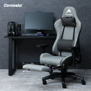 シャスティーナ V3 ゲーミング 4Dアームレスト オットマン付 135度 #グレー