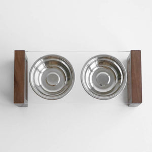 ライム ペット用エサ皿 #ブラウン