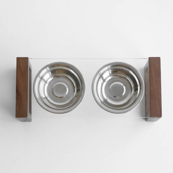 ライム ペット用エサ皿 #ブラウン