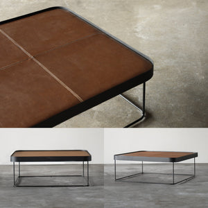 フローム センターテーブル リバーシブル 両面仕様 #ウォールナット×PVCブラック #幅90cm