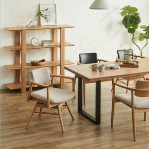 カストロ ダイニングチェア #ブラウン色/合皮ブラック