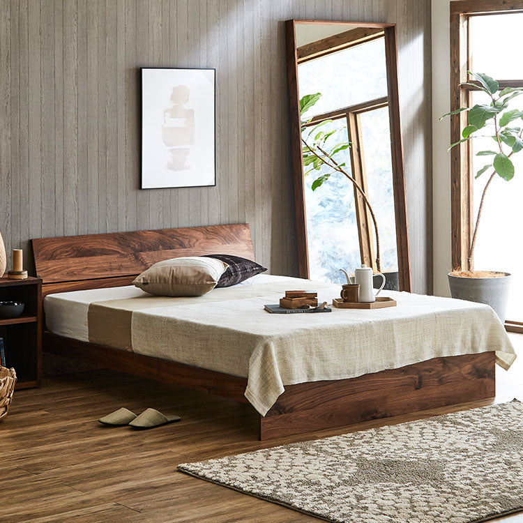 FLY MEe セミダブル　ベッドフレーム　ウォールナット FLY MEe セミダブル ベッドフレーム ウォールナット