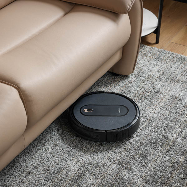 座面下はお掃除もしやすいように高さを13㎝設けています。お掃除ロボットをお使いいただける高さです。 #FLT04コーラルベージュ