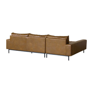 プルートソファ 右カウチ #オーカーブラウン（スーパーレザーテックス）