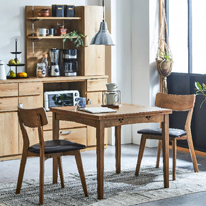 スレイド 伸長式 ダイニングテーブル #ミドルブラウン