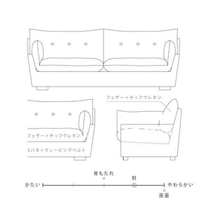 ジャン 2.5人掛けソファ #アイボリー