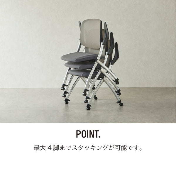 ミンスク オフィスチェア 肘なしタイプ #ブラックフレーム×ブラック